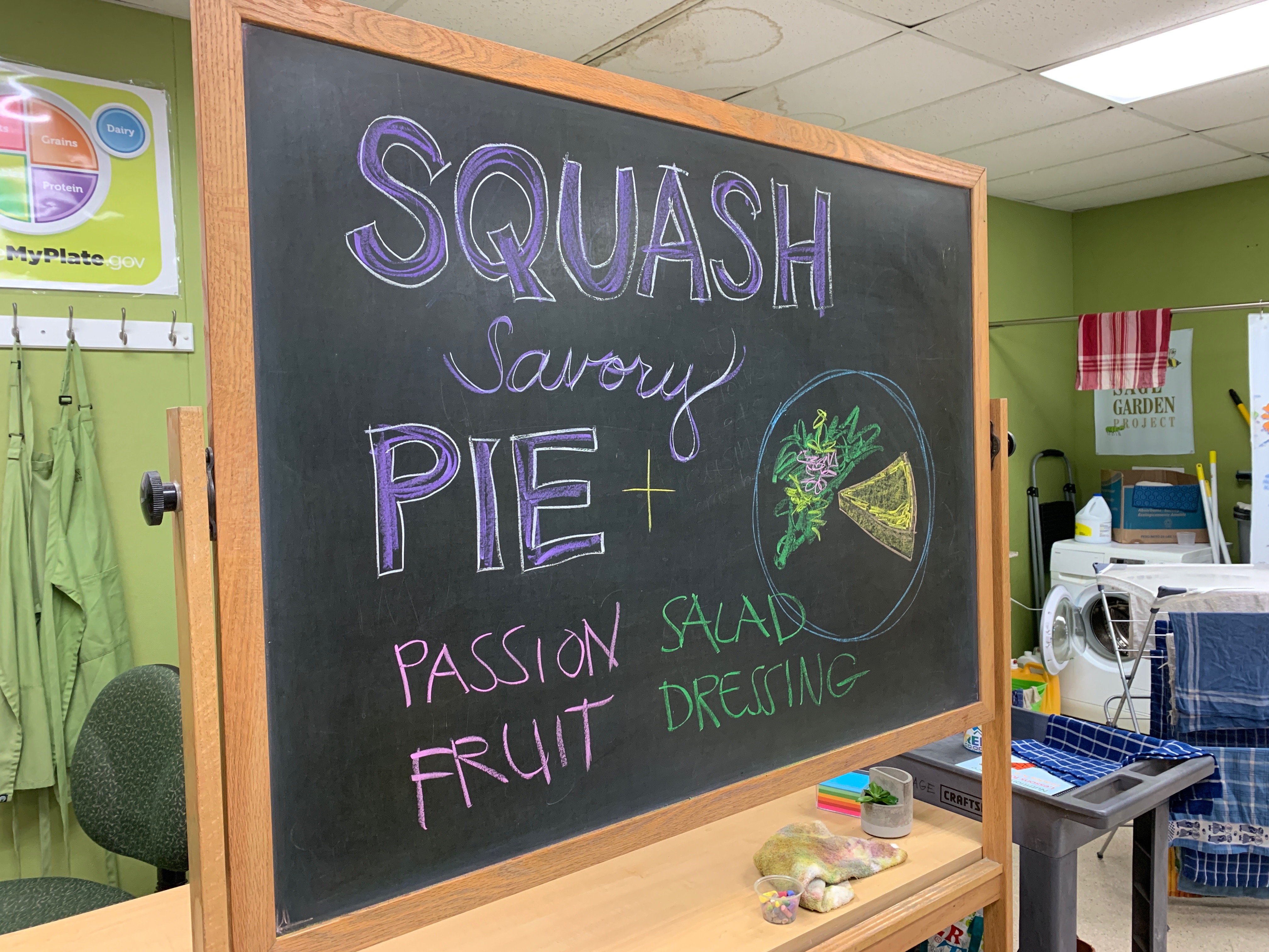Squash savory pie + passion fruit salad dressing